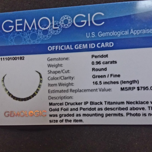 Marcel Drucker designer genuine peridot ip black - Picture 1 of 3